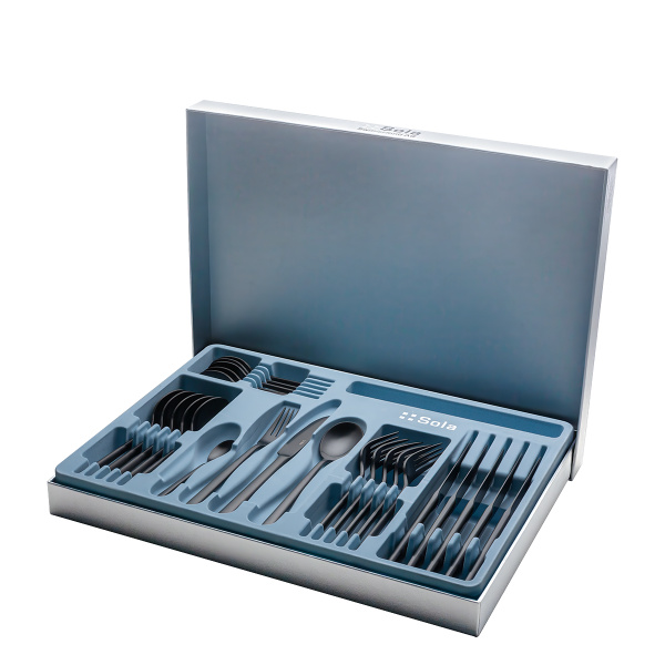 Besteckset 24-tlg. Living schwarz | Sola Premium