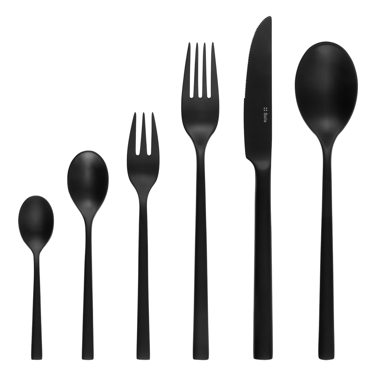 Besteckset 36-tlg. Living schwarz | Sola Premium