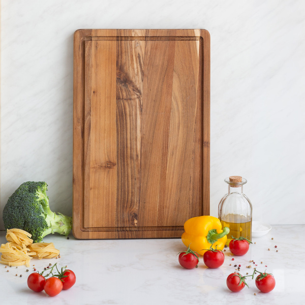 Schneidebrett mittel Teak 45,7 x 30,5 x 2,4 cm - GAYA Wooden