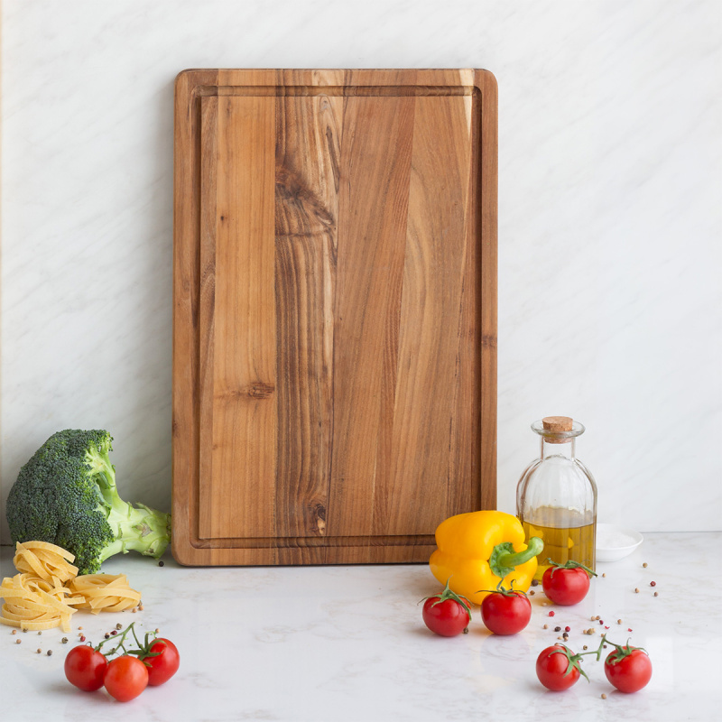 Schneidebrett mittel Teak 45,7 x 30,5 x 2,4 cm - GAYA Wooden