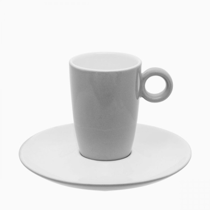 Kaffee- / Teountertasse hellgrau 15 cm - RGB
