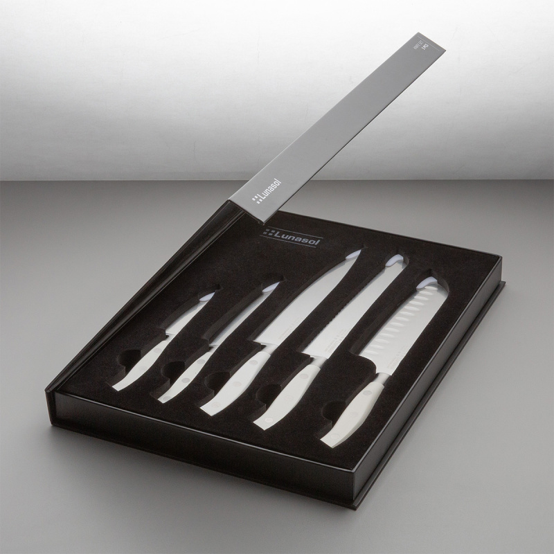 Messerset 5-tlg. — Lunasol Premium Knife weiss