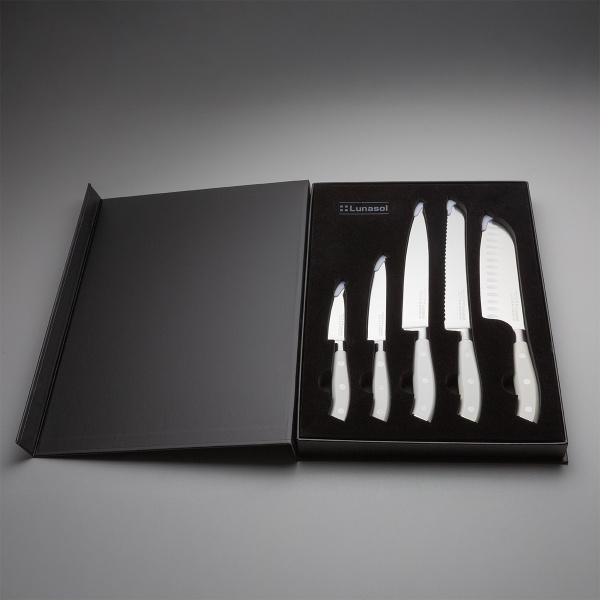 Messerset 5-tlg. — Lunasol Premium Knife weiss