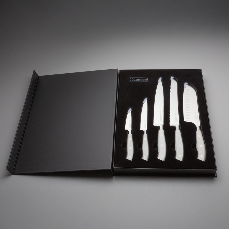 Messerset 5-tlg. — Lunasol Premium Knife weiss