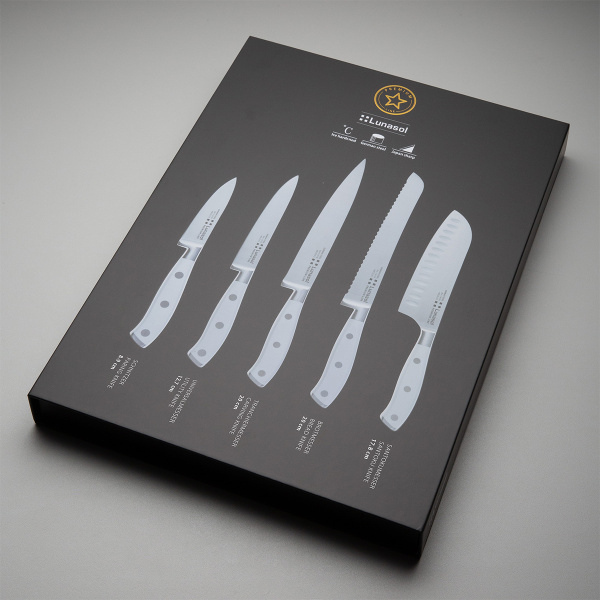 Messerset 5-tlg. — Lunasol Premium Knife weiss