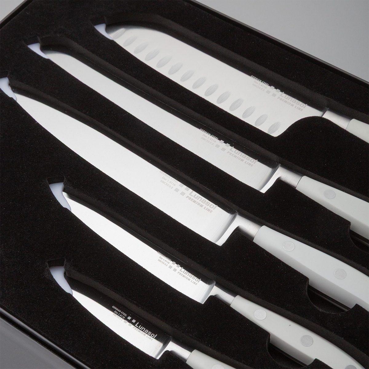 Messerset 5-tlg. — Lunasol Premium Knife weiss