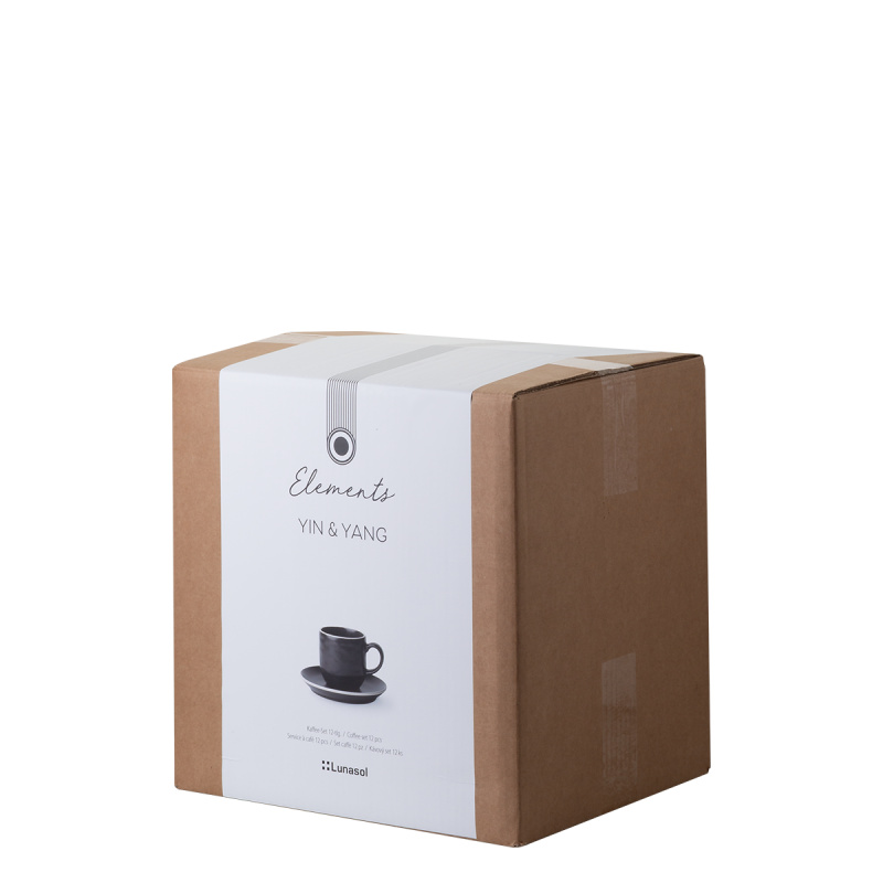 Kaffeeset 12-tlg. | Elements Yin & Yang black
