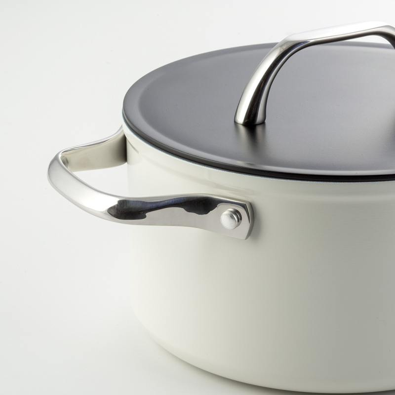 Topf mit Titanbeschichtung cremefarben Ø 20 cm - Saturn Terra Lunasol