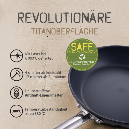 Topf mit Titanbeschichtung creme Ø 24 cm - Saturn Terra Lunasol