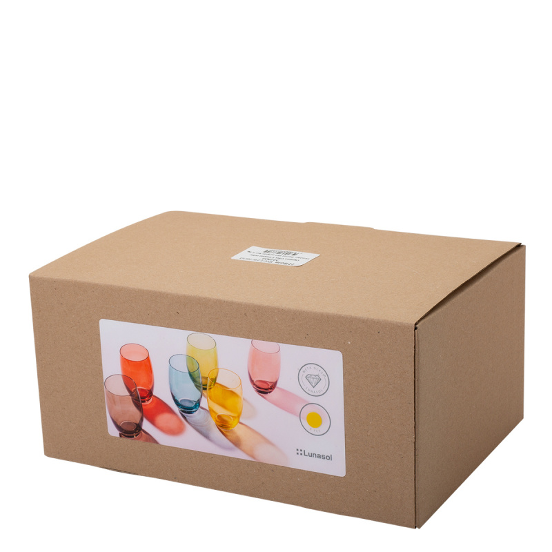 Tumbler Gläser gelb 460 ml 6 Stk. - Optima Glas Lunasol