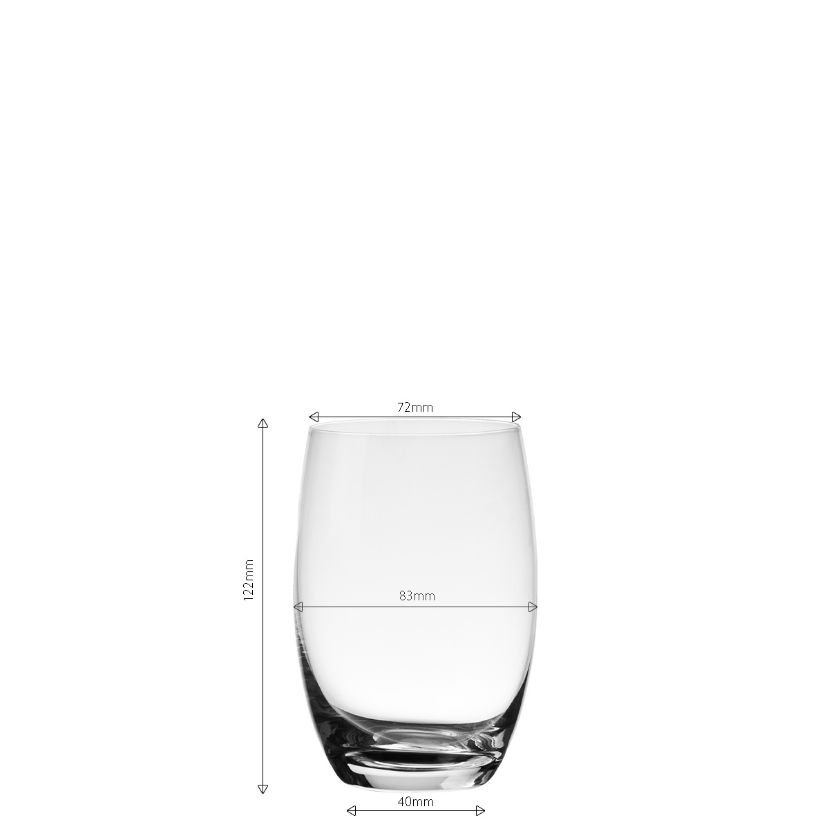 Tumbler Gläser 460 ml 6 Stk. - Optima Glas Lunasol