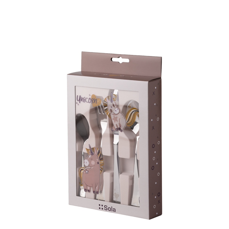 Unicorn Kinderbesteckset 4-tlg. — KIDS WORLD poliert