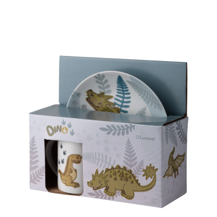 Kinder Porzellan-Set Dino 3-tlg. – KIDS WORLD