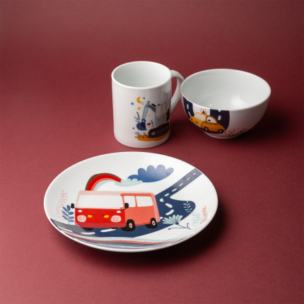 Kinder Porzellan-Set Cars 3-tlg. – KIDS WORLD