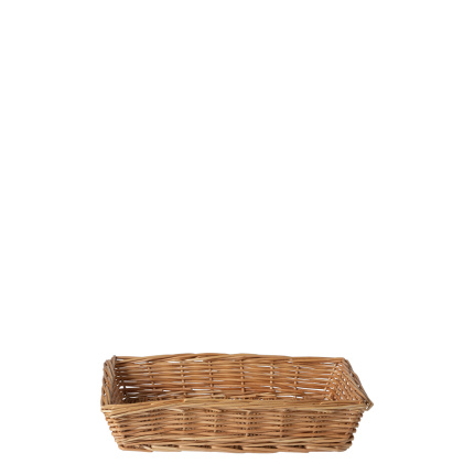 Rechteckiger Weidenbrotkorb 34 × 25 × 6,6 cm — Flow Wicker