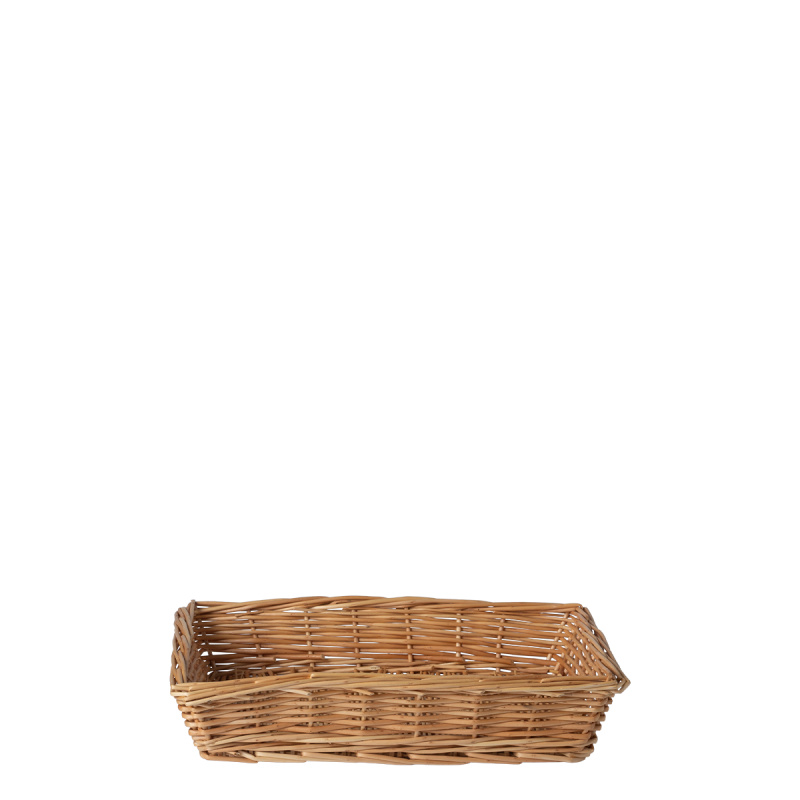 Rechteckiger Weidenbrotkorb 34 × 25 × 6,6 cm — Flow Wicker