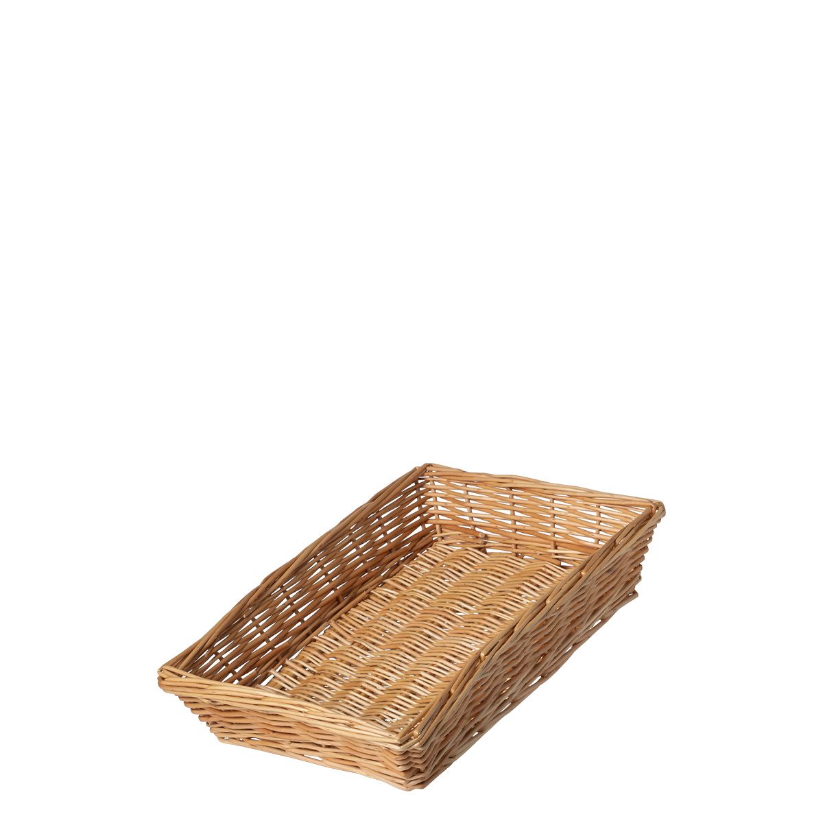 Rechteckiger Weidenbrotkorb 34 × 25 × 6,6 cm — Flow Wicker