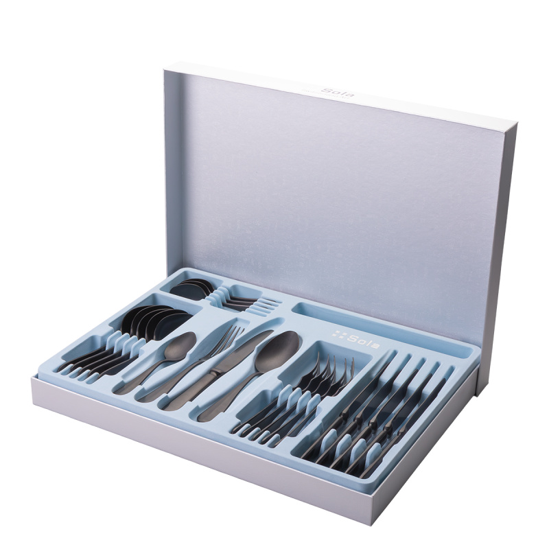 Besteck-Set 24-tlg. - Baguette Vintage schwarz