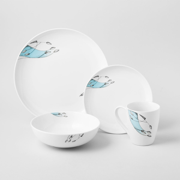 Šálka 330ml set 4ks - S-Art Elements Water