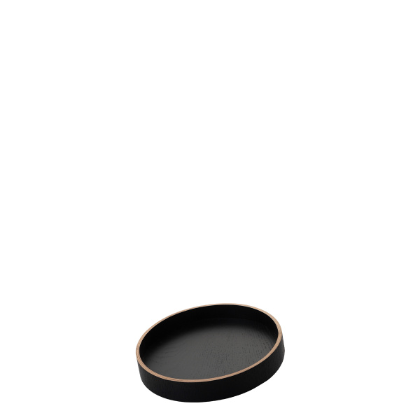 Tablett rund Ø 22 cm, H: 3.5 cm – Elements Wood Wengue
