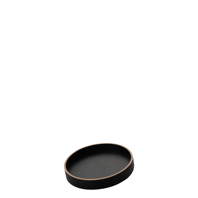 Tablett rund Ø 22 cm, H: 3.5 cm – Elements Wood Wengue