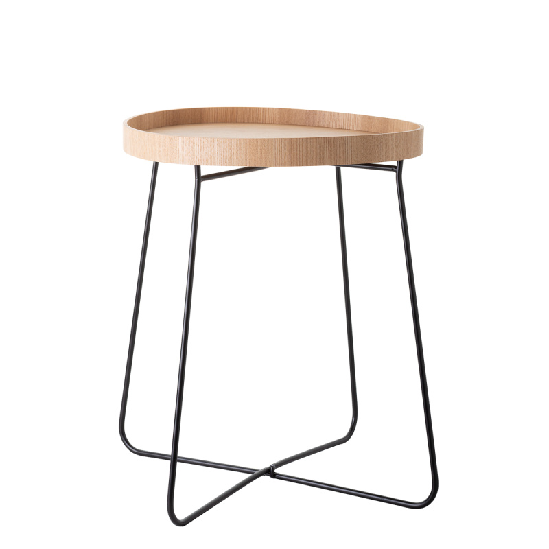 Gestell schwarz Ø 40 cm, H: 48 cm – Elements Wood