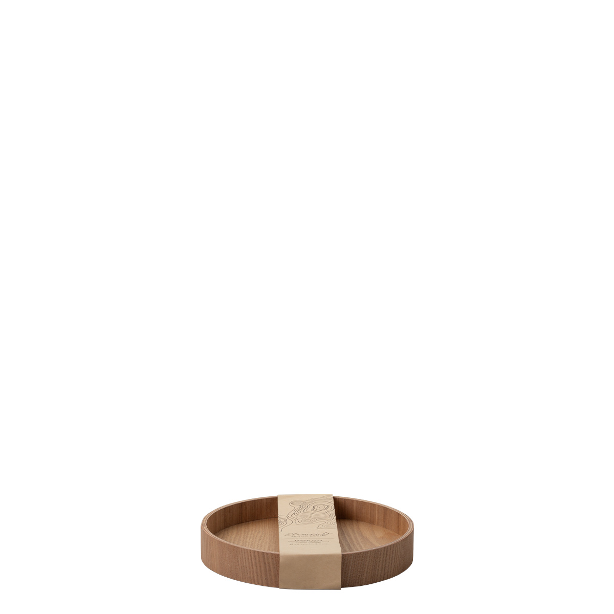 Tablett rund Ø 22 cm, H: 3.5 cm – Elements Wood Esche