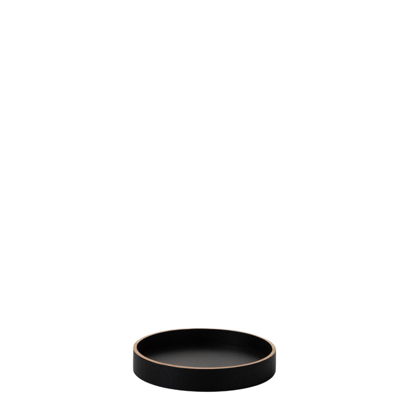 Tablett rund Ø 22 cm, H: 3.5 cm – Elements Wood Wengue