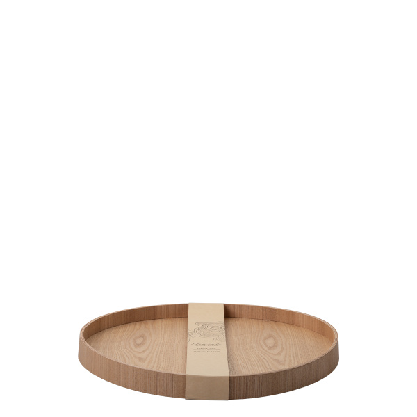Tablett rund Ø 40 cm, H: 3.5 cm – Elements Wood Esche