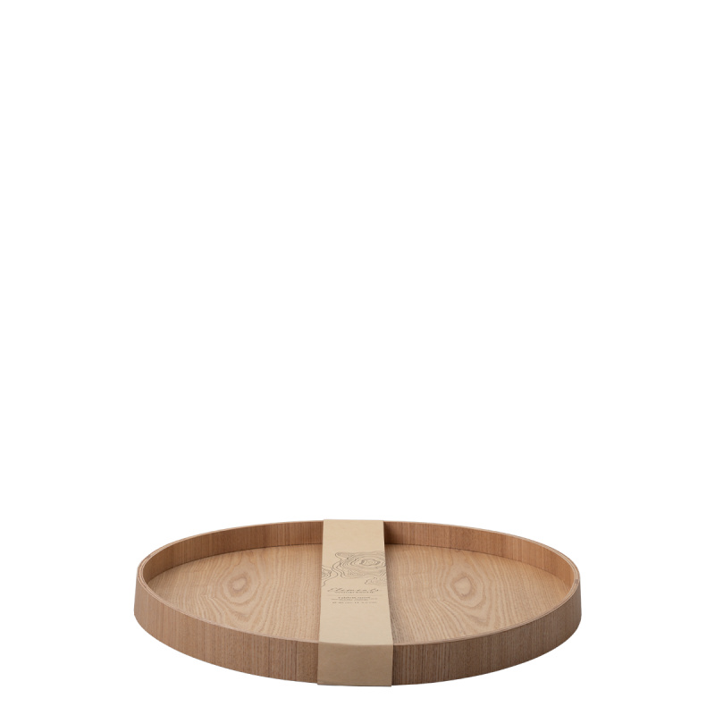 Tablett rund Ø 40 cm, H: 3.5 cm – Elements Wood Esche