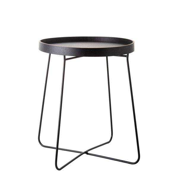 Gestell schwarz Ø 40 cm, H: 48 cm – Elements Wood