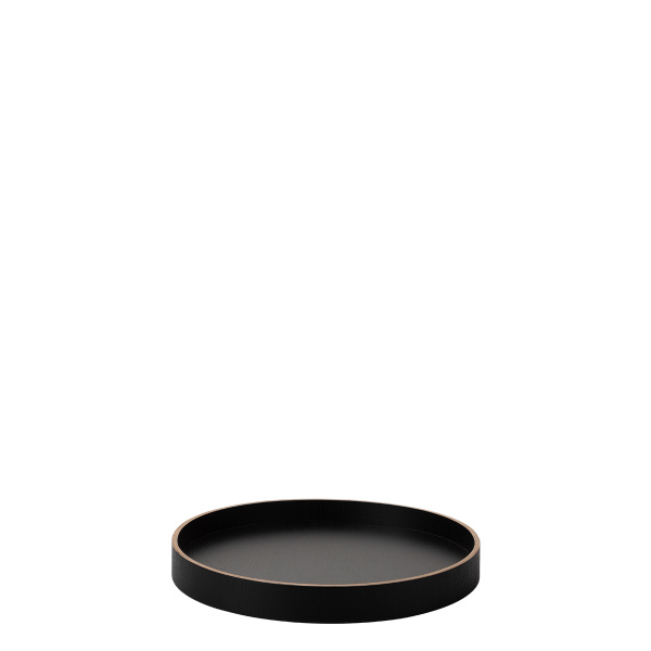 Tablett rund Ø 30 cm, H: 5 cm – Elements Wood Wengue