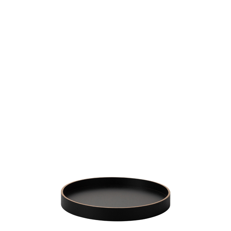 Tablett rund Ø 30 cm, H: 5 cm – Elements Wood Wengue