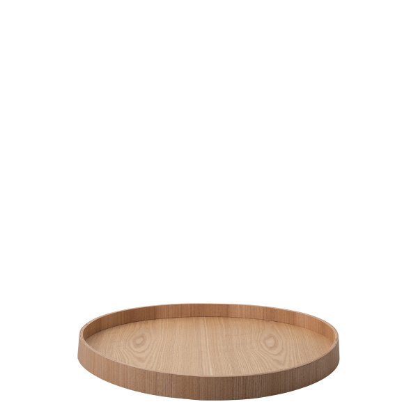 Tablett rund Ø 40 cm, H: 3.5 cm – Elements Wood Esche