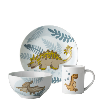 Kinder Porzellan-Set Dino 3-tlg. – KIDS WORLD