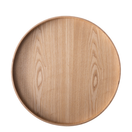 Tablett rund Ø 40 cm, H: 3.5 cm – Elements Wood Esche