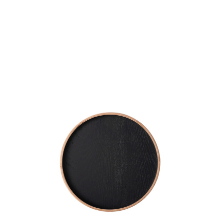 Tablett rund Ø 22 cm, H: 3.5 cm – Elements Wood Wengue