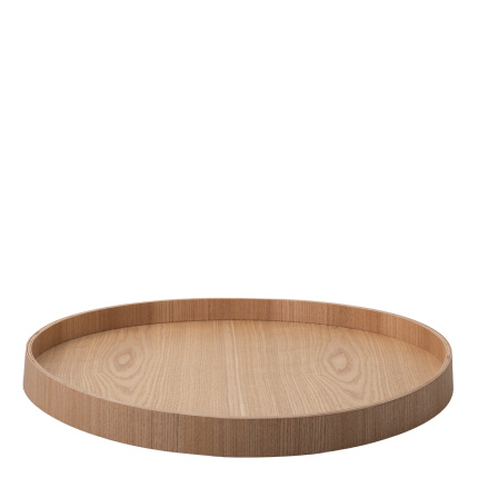 Tablett rund Ø 40 cm, H: 3.5 cm – Elements Wood Esche