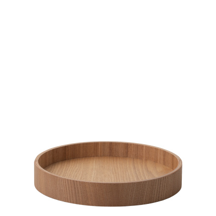 Tablett rund Ø 22 cm, H: 3.5 cm – Elements Wood Esche