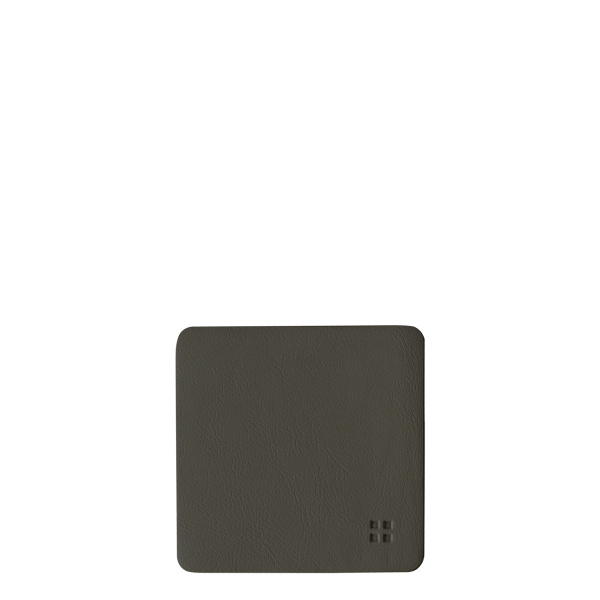 Glasuntersetzer eckig PVC anthrazit 10x10 cm - Elements Ambiente