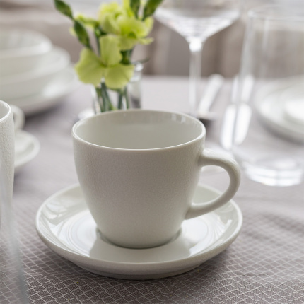 Kaffee-Untere 14,5 cm — Fine Dining White Frosty