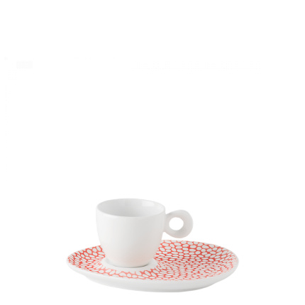 Mokka-Untertasse Flow strukturiert skin/weiß