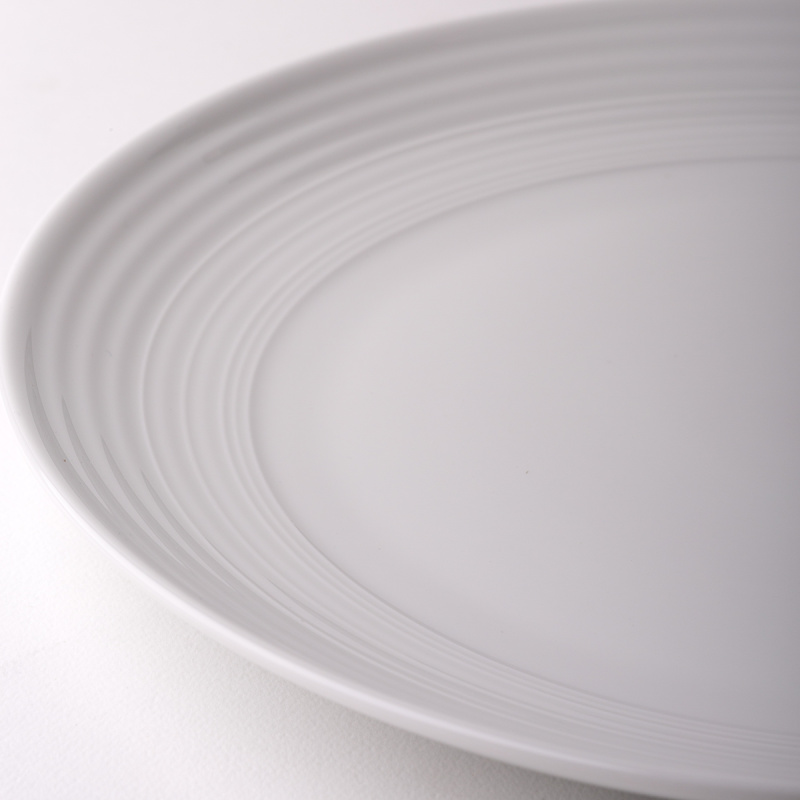 Teller flach Coupe classic Deco 29 cm Set 6-tlg. – UNIVERS Weiss
