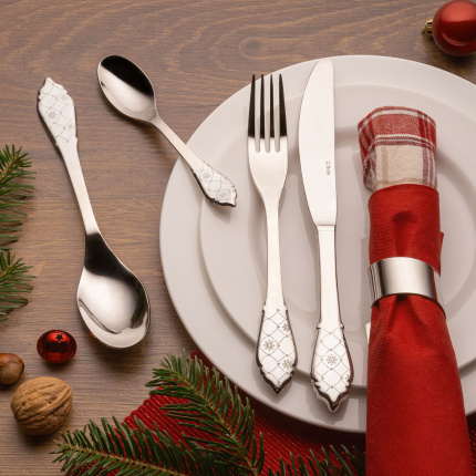 Besteck-Set 24-tlg. mit Weihnachtsgravur - Duke