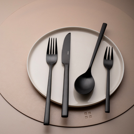 Besteckset 24-tlg. Living schwarz | Sola Premium
