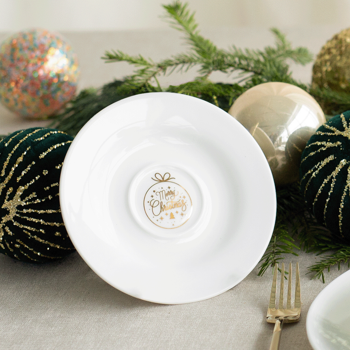 Untertasse 15,5 cm — Premium Platinum Line Merry Christmas