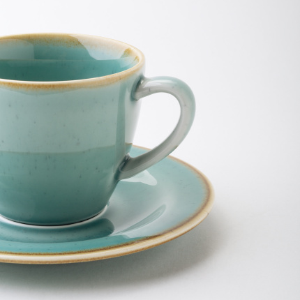 Kaffeeuntertasse 15,5 cm - Gaya Sand türkis