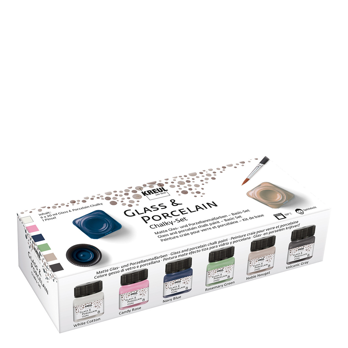 Kreidefarben für Porzellan und Glas 6er-Set – KREUL