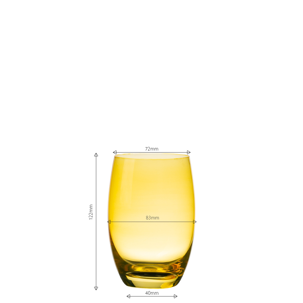 Tumbler Gläser gelb 460 ml 6 Stk. - Optima Glas Lunasol