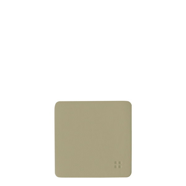Glasuntersetzer eckig PVC Olive 10x10 cm - Elements Ambiente